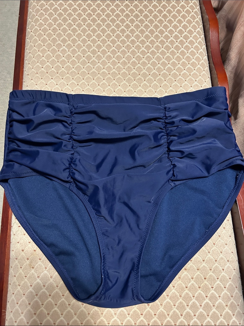 Raisins Navy Blue High-Waist Bikini Bottoms